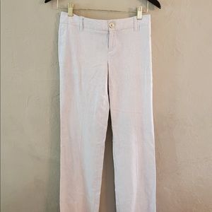 Linen Pinned Stripped Banana Republic Slacks